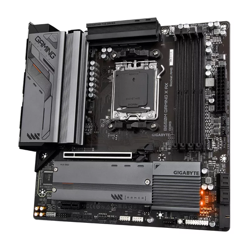 Placa-mãe GIGABYTE B650M GAMING X AX — AMD B650, Socket AM5, Micro ATX, DDR5, 4 DIMM, 2x M.2, Wi‑Fi 6E, 2.5GbE