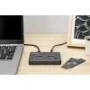 Estação de clonagem externa NVMe M.2 SSD DIGITUS DA-71545-1, USB 3.2 Gen 2 Type-C, suporta 2 unidades M.2, preto