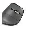 Rato BakkerElkhuizen FastForward Pro, destro, design vertical, ótico, RF Wireless + Bluetooth + USB Type-C, 5000 DPI, preto, cinzento