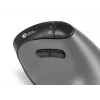 Rato BakkerElkhuizen FastForward Pro, destro, design vertical, ótico, RF Wireless + Bluetooth + USB Type-C, 5000 DPI, preto, cinzento