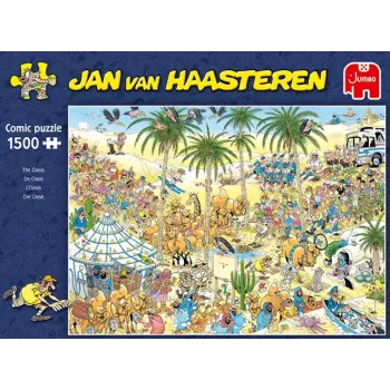 Puzzle Jumbo Jan van Haasteren O Oásis — 1500 peças, 900×600 mm