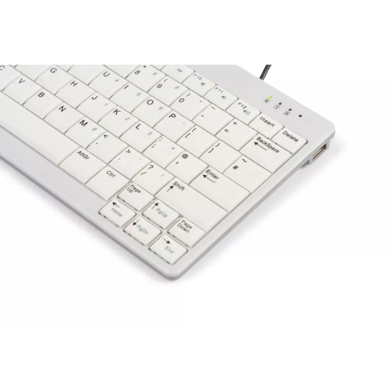 BakkerElkhuizen UltraBoard 950 V2 DE Qwertz, com fios, USB, interruptores de tesoura, QWERTZ, cinzento-escuro, cinzento-claro