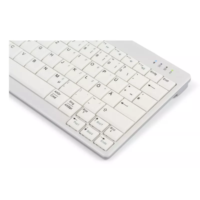 BakkerElkhuizen UltraBoard 950 V2 Wireless DE Qwertz, Tenkeyless (80 - 87%), com fios e sem fios, USB + Bluetooth, interruptores de tesoura, QWERTZ, cinzento-escuro, cinzento-claro