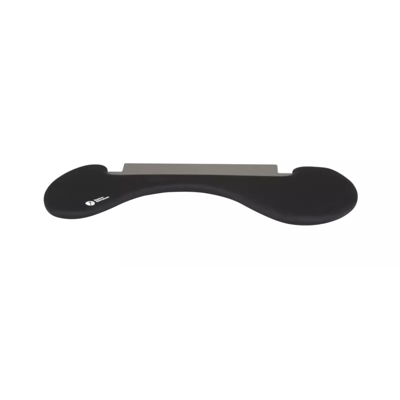 Apoio de antebraço BakkerElkhuizen ErgoSlider+ assimétrico, preto, cinzento-escuro, amarelo, aglomerado de partículas, plástico, poliuretano (PU), aço, fixação por aperto, Taiwan, 310 mm, 665 mm