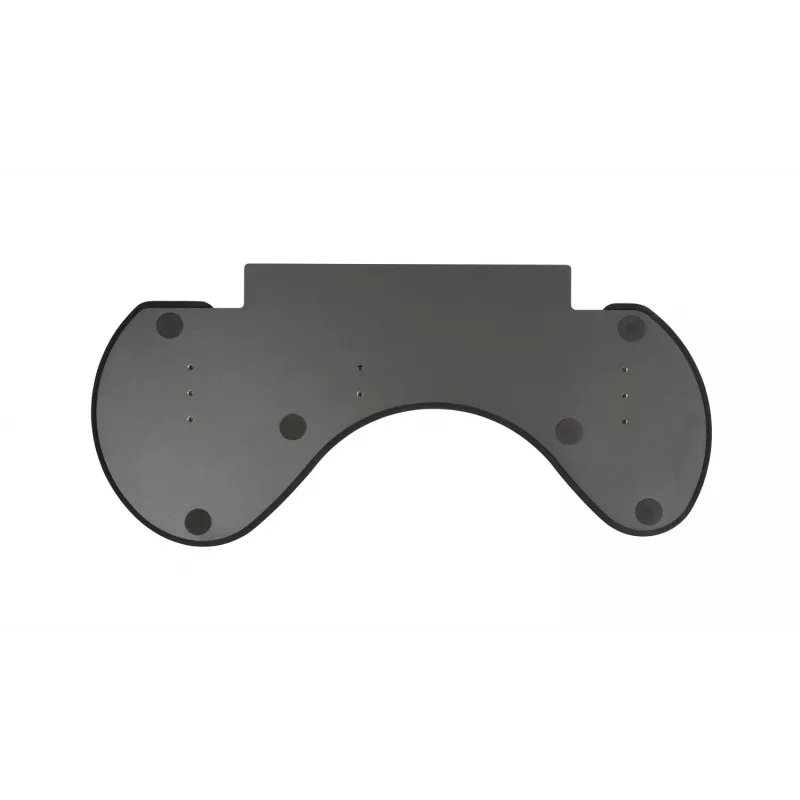 Apoio de antebraço BakkerElkhuizen ErgoSlider+ assimétrico, preto, cinzento-escuro, amarelo, aglomerado de partículas, plástico, poliuretano (PU), aço, fixação por aperto, Taiwan, 310 mm, 665 mm
