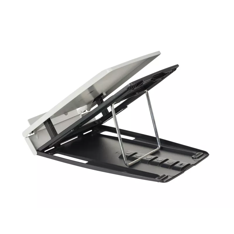 BakkerElkhuizen Ergo-Q 330 Circular, suporte para portátil, preto, cinzento, acrilonitrilo-butadieno-estireno (ABS), plástico, aço, 33,8 cm (13,3