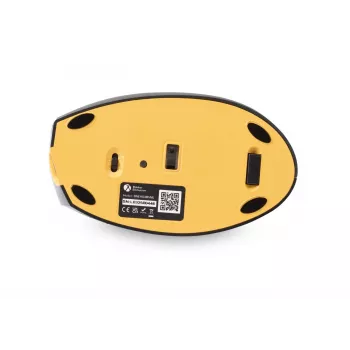 Rato BakkerElkhuizen Handshake esquerdo, para canhotos, design vertical, ótico, RF sem fios + Bluetooth + USB Type-C, 6400 DPI, preto, cinzento
