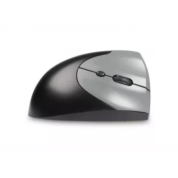 Rato BakkerElkhuizen Handshake direito, para destros, design vertical, ótico, RF sem fios + Bluetooth + USB Type-C, 6400 DPI, preto, cinzento