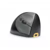 Rato BakkerElkhuizen Handshake direito, para destros, design vertical, ótico, RF sem fios + Bluetooth + USB Type-C, 6400 DPI, preto, cinzento