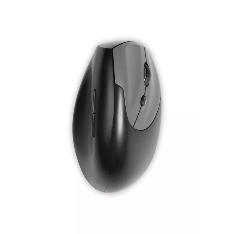 Rato BakkerElkhuizen Handshake direito, para destros, design vertical, ótico, RF sem fios + Bluetooth + USB Type-C, 6400 DPI, preto, cinzento