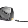 Rato BakkerElkhuizen Handshake direito, para destros, design vertical, ótico, RF sem fios + Bluetooth + USB Type-C, 6400 DPI, preto, cinzento