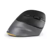 Rato BakkerElkhuizen PRF Pro direito, para destros, design vertical, ótico, RF sem fios + Bluetooth + USB Type-C, 2400 DPI, preto, cinzento