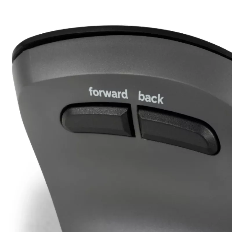 Rato BakkerElkhuizen PRF Pro direito, para destros, design vertical, ótico, RF sem fios + Bluetooth + USB Type-C, 2400 DPI, preto, cinzento