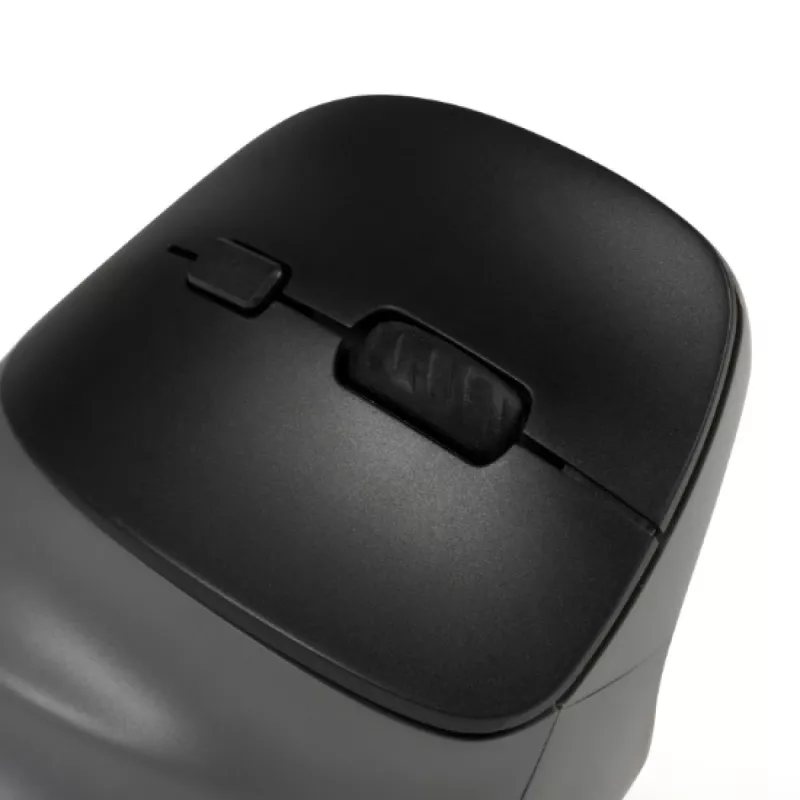 Rato BakkerElkhuizen PRF Pro esquerdo, para canhotos, design vertical, ótico, RF sem fios + Bluetooth + USB Type-C, 2400 DPI, preto, cinzento