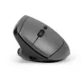 Rato BakkerElkhuizen MidWay esquerdo, para canhotos, design vertical, ótico, RF sem fios + Bluetooth + USB Type-C, 2400 DPI, cinzento, preto
