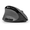 Rato BakkerElkhuizen MidWay esquerdo, para canhotos, design vertical, ótico, RF sem fios + Bluetooth + USB Type-C, 2400 DPI, cinzento, preto