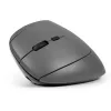 Rato BakkerElkhuizen MidWay esquerdo, para canhotos, design vertical, ótico, RF sem fios + Bluetooth + USB Type-C, 2400 DPI, cinzento, preto