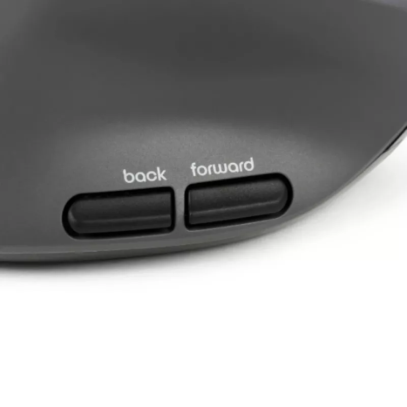 Rato BakkerElkhuizen MidWay esquerdo, para canhotos, design vertical, ótico, RF sem fios + Bluetooth + USB Type-C, 2400 DPI, cinzento, preto