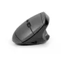 Rato BakkerElkhuizen MidWay direito, para destros, design vertical, ótico, RF sem fios + Bluetooth + USB Type-C, 2400 DPI, cinzento, preto