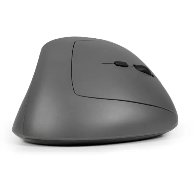 Rato BakkerElkhuizen MidWay direito, para destros, design vertical, ótico, RF sem fios + Bluetooth + USB Type-C, 2400 DPI, cinzento, preto