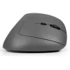 Rato BakkerElkhuizen MidWay direito, para destros, design vertical, ótico, RF sem fios + Bluetooth + USB Type-C, 2400 DPI, cinzento, preto
