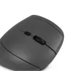 Rato BakkerElkhuizen MidWay direito, para destros, design vertical, ótico, RF sem fios + Bluetooth + USB Type-C, 2400 DPI, cinzento, preto
