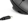 Rato BakkerElkhuizen MidWay direito, para destros, design vertical, ótico, RF sem fios + Bluetooth + USB Type-C, 2400 DPI, cinzento, preto