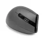 Rato BakkerElkhuizen Grip Pro, para destros, design vertical, ótico, RF sem fios, 2400 DPI, cinzento, preto, amarelo