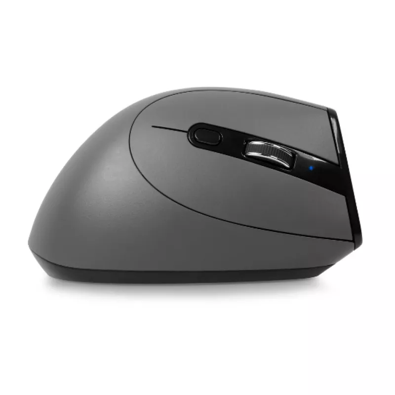 Rato BakkerElkhuizen Grip Pro, para destros, design vertical, ótico, RF sem fios, 2400 DPI, cinzento, preto, amarelo