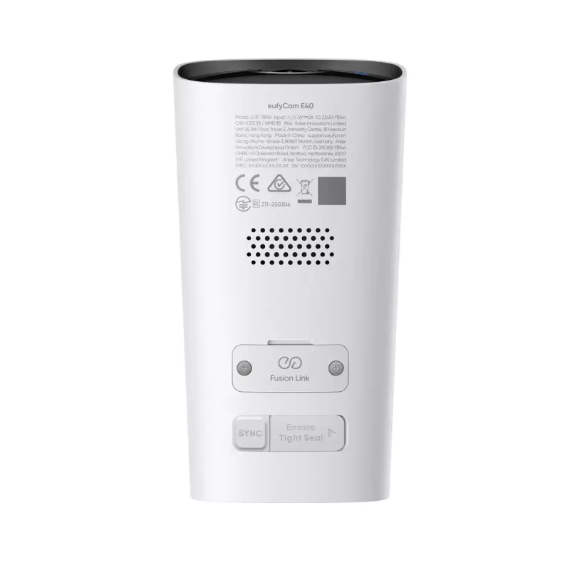 Câmara de segurança IP Bullet Anker Eufy eufyCam E40 Kit de 2 câmaras com HomeBase S280, exterior, 2688×1520 px, campo de visão de 130°, montagem na parede