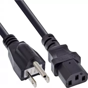 Cabo de alimentação InLine B-16658J, 1,8 m, ficha de rede Type B para IEC C13, preto