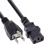 InLine B-16658J Cabo de alimentação em pacote a granel de 30, ficha japonesa para IEC C13, 1,8 m