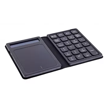 InLine 55379G Teclado numérico Bluetooth com touchpad e ecrã, dobrável, preto