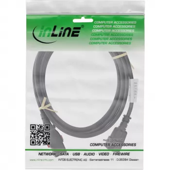 InLine 16933L Cabo de alimentação preto 3 m IEC C13 IEC C14
