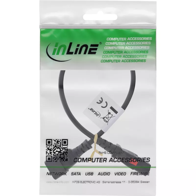 InLine 16934L Cabo de alimentação preto 0,5 m IEC C13 IEC C14