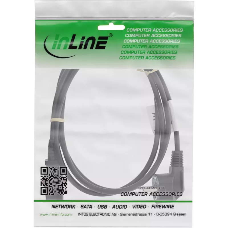 InLine 16951L Cabo de alimentação preto 1 m IEC C13 CEE7/7