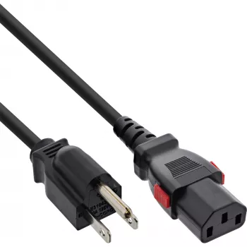 InLine 16953U Cabo de alimentação preto 3 m IEC C13 NEMA 5-15P