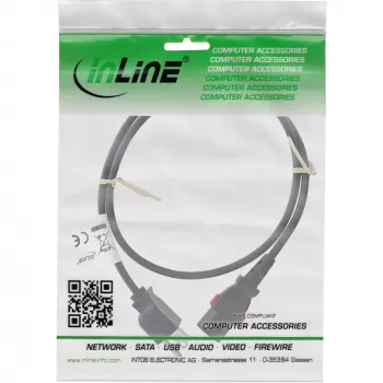 InLine 16953U Cabo de alimentação preto 3 m IEC C13 NEMA 5-15P