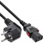 InLine 16954L Cabo de alimentação preto 0,5 m IEC C13 CEE7/7