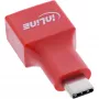 Adaptador de cabo InLine 31651 USB-C para USB-A, USB 2.0, vermelho