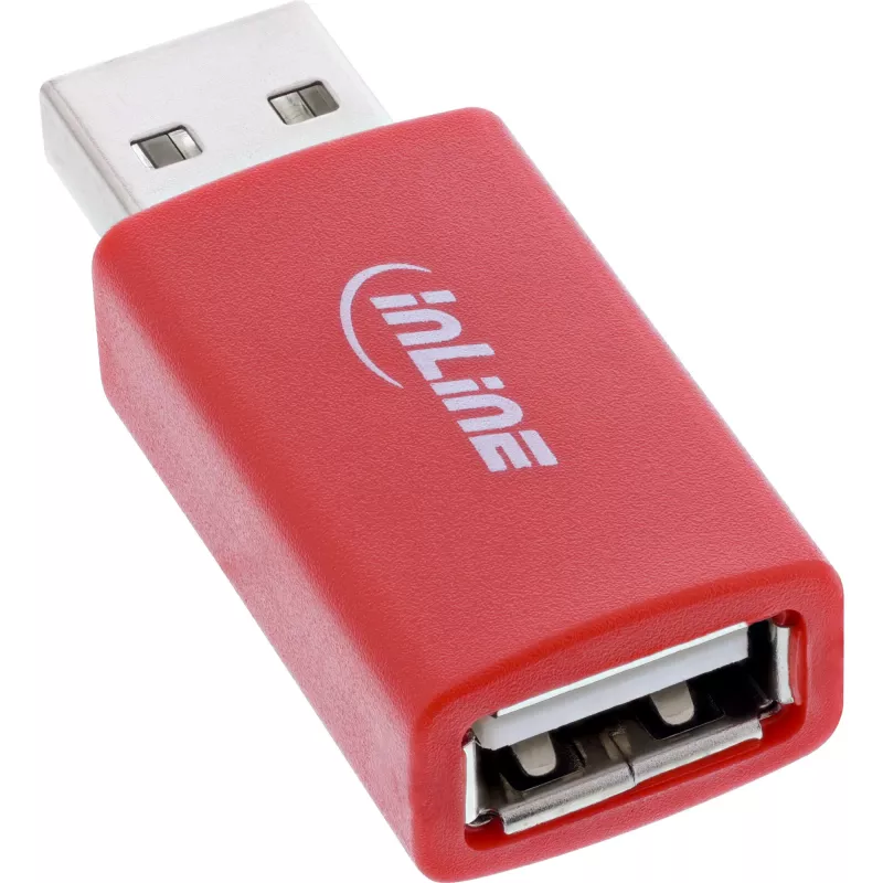 Cabo adaptador de mudança de sexo InLine 31653 USB-A para USB-A, USB 2.0, vermelho