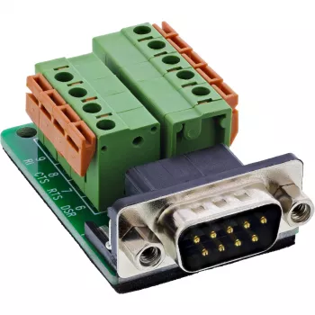 InLine 92501B Conector de cabos bloco de terminais / D-Sub 9 preto, verde