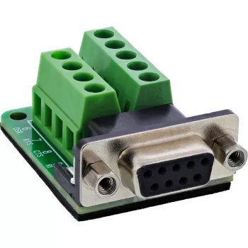 InLine 92501E Conector de cabos bloco de terminais / D-Sub 9 preto, verde