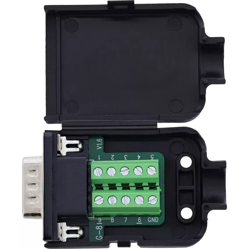 InLine 92501I Conector de cabos bloco de terminais / D-Sub 9 preto