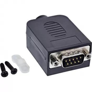 InLine 92501J Conector de cabos borne de série / D-Sub 9 preto