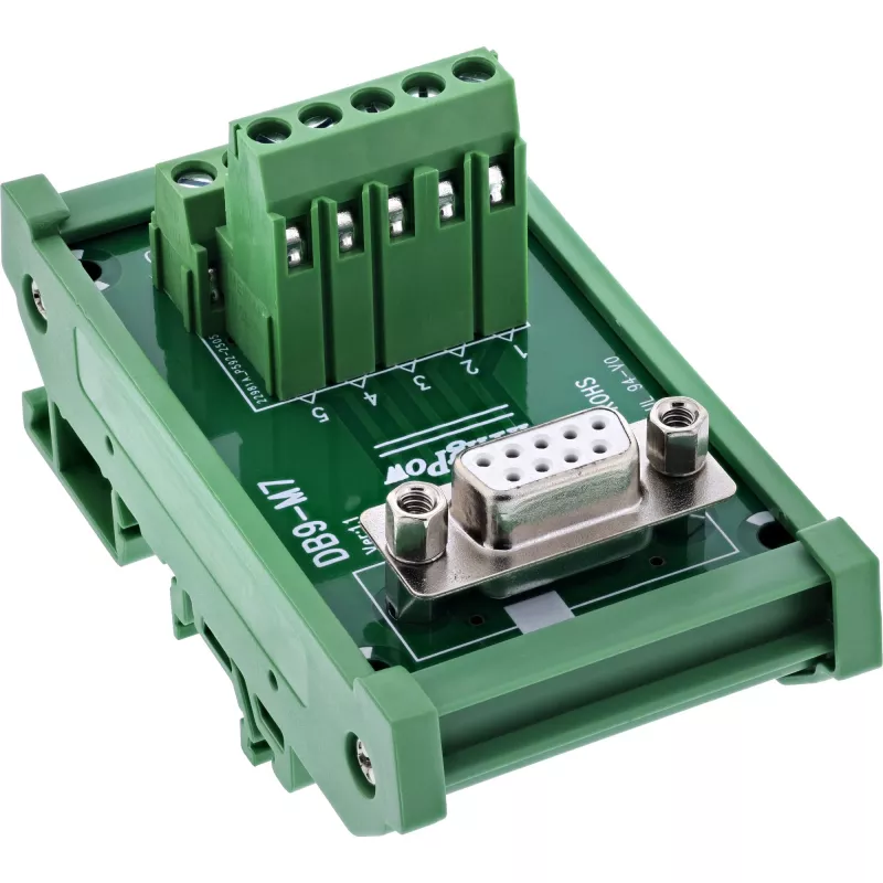 InLine 92501K Conector de fios bloco de terminais / D-Sub 9 verde