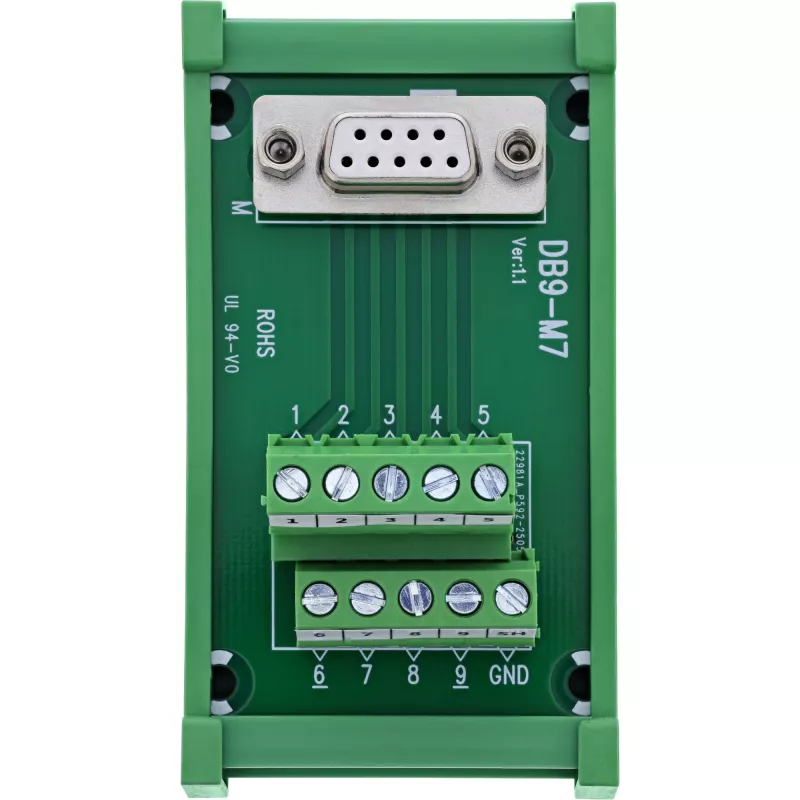 InLine 92501K Conector de fios bloco de terminais / D-Sub 9 verde