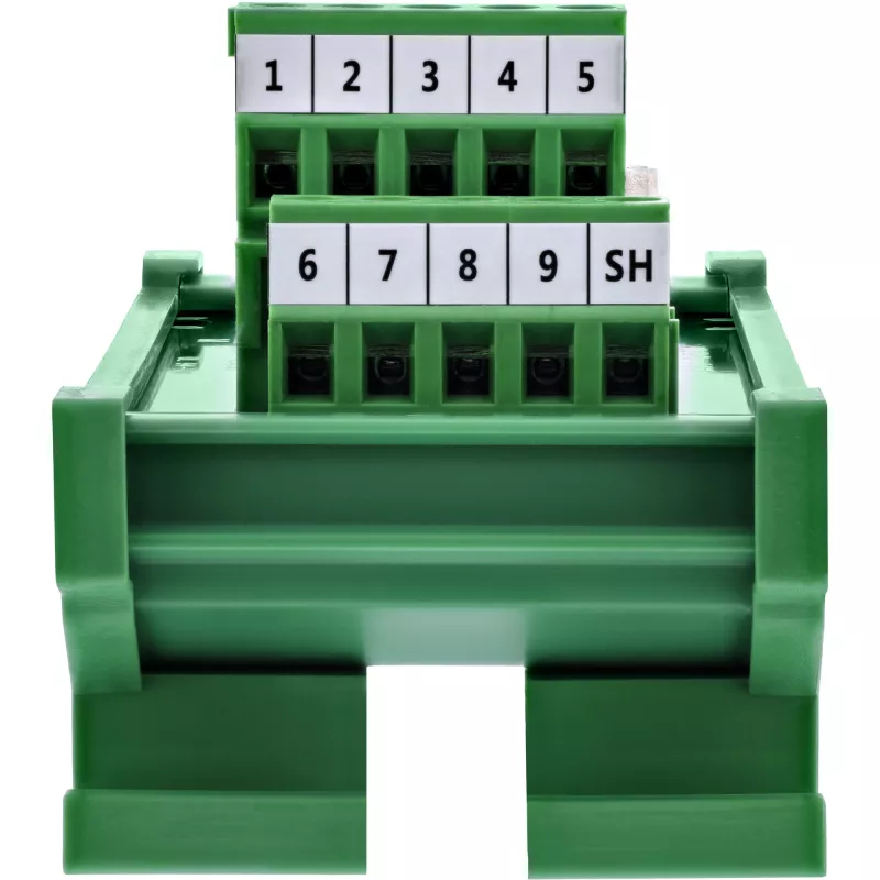 InLine 92501K Conector de fios bloco de terminais / D-Sub 9 verde