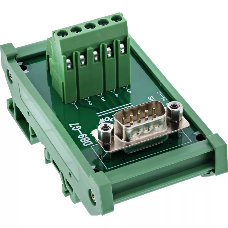 InLine 92501L Conector de cabos bloco de terminais / D-Sub 9 verde