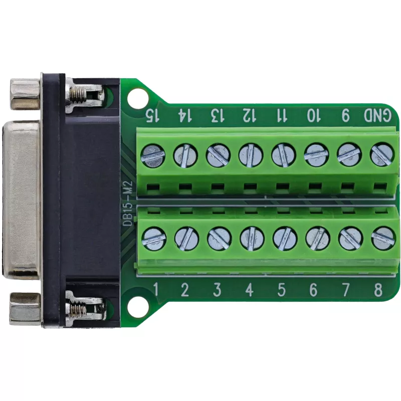InLine 92502A Conector de cabos bloco de terminais / D-Sub 15 preto, verde